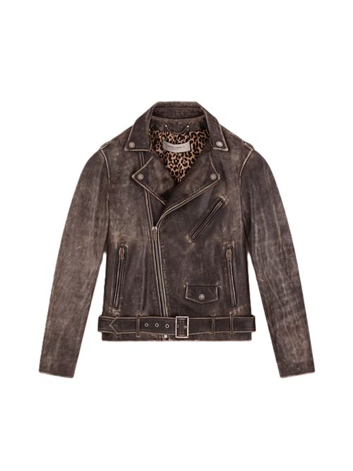 Golden Goose Chiodo in pelle da uomo dal trattamento distressed Golden Goose | GMP00297P00064790100